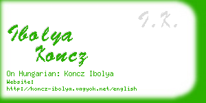 ibolya koncz business card